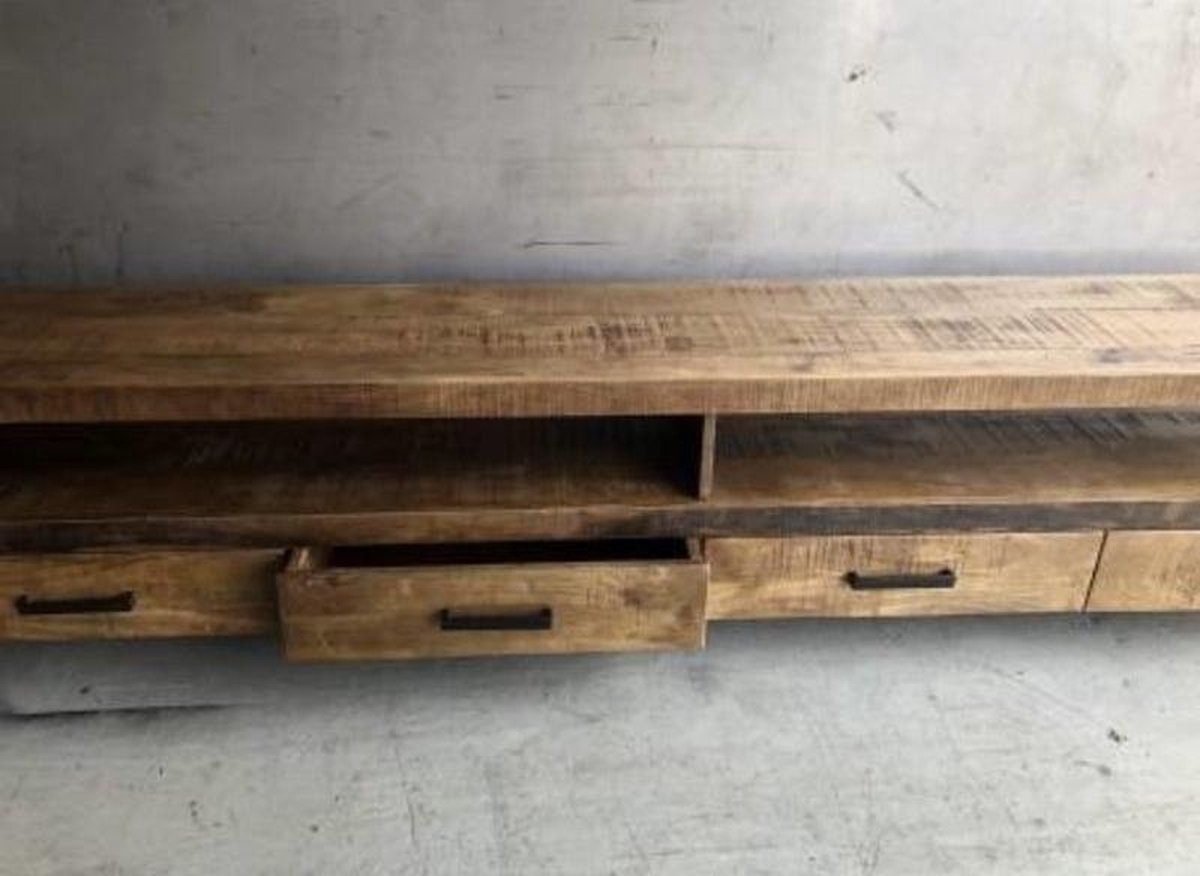 optocht mannetje huilen Industriële kast / TV meubel van Mangohout - Dressoir - 250 cm breed |  bol.com