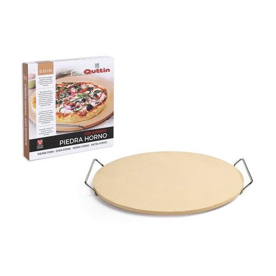 Quttin Pizzasteen – Ø 33 cm – met houder | bol.com