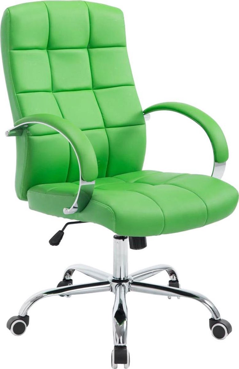 Bureaustoel - Stoel - Design - Verstelbaar - Gebogen armleuning - Groen - 60x66x128 cm