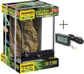 Exo Terra Nano Terrarium Tall - 20 x 20 x 30 cm - Zwart
