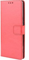 HB Hoesje Geschikt voor OnePlus 8 Rood - Portemonnee Book Case - Kaarthouder & Magneetlipje