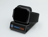 iWatchClub - Zwart Siliconen Sportbandje - Geschikt voor Apple Watch Series 1/2/3/4/5/6/SE - 42/44MM - Medium/Large