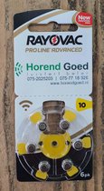 Horend Goed Rayovac Proline Advanced - hoortoestel batterij P10 - gele sticker
