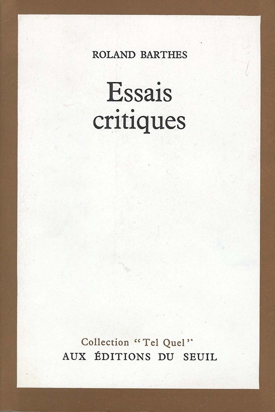 Essais critiques - cover