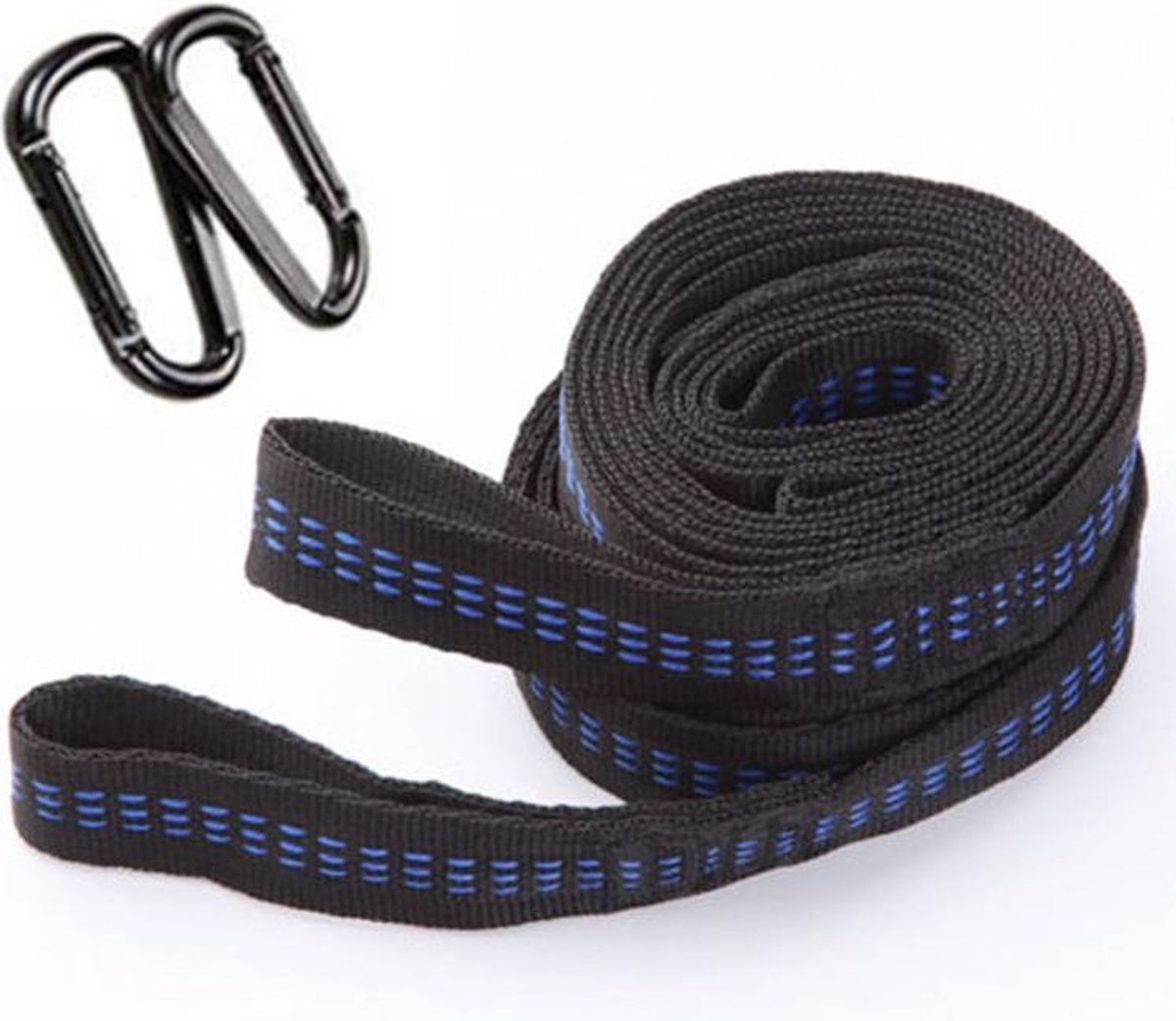 Sivono Lot de 2 crochets de fixation pour hamac, sac de frappe, sangle de suspension en nylon avec 2 mousquetons robustes et anneaux en D pour balançoire, hamacs