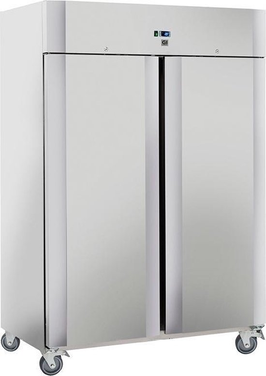 Koelkast: Gastro-Inox RVS 1400 liter koelkast, geforceerd gekoeld, van het merk Gastro Inox