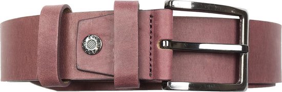 Leren Riem - Riem Dames - Riem Heren - Broekriem - 4 cm breed - 115 cm (taille maat 95 cm) - Bordeaux