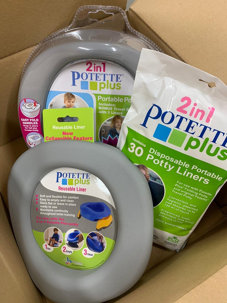 Goedkoopste PotettePlus Voordeelpak - Reispotje - Grijs/grijs