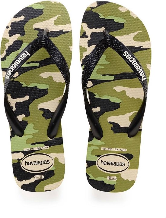 Havaianas Top Camu Jongens Slippers - Beige/Black - Maat 31/32 | bol.com