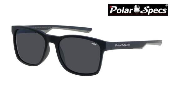 Polar Specs® Polariserende Zonnebril Traveller Sport PS9016 – Mat Zwart/Grijs – Polariserend Zwart – Medium/Large