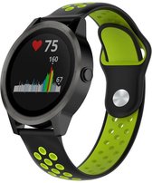 Siliconen Smartwatch bandje - Geschikt voor  Garmin Vivoactive 3 sport band - zwart/geel - Horlogeband / Polsband / Armband