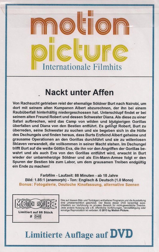 Nackt unter Affen (DVD) (Import) (Dvd), Brad Harris | Dvd's | bol.com