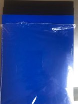 school schriften 3 stuks 1 x blauw 2 x zwart met lijn