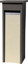 BR.EX 315 Vrijstaande brievenbus Taupe met vlak Pastorijbeige
