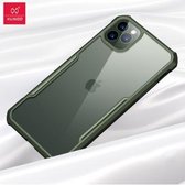Shock case met gekleurde bumpers geschikt voor Apple iPhone 11 Pro Max - groen + glazen screen protector