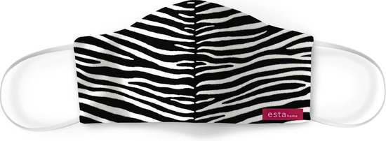 ESTAhome mondkapje zebra's zwart wit - 150504 - 22 x 12 cm