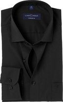 CASA MODA comfort fit overhemd - zwart - Strijkvrij - Boordmaat: 43