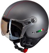 Beon Design Scooterhelm Motorhelm Luxe Titanium - Maat XL / 60 cm -