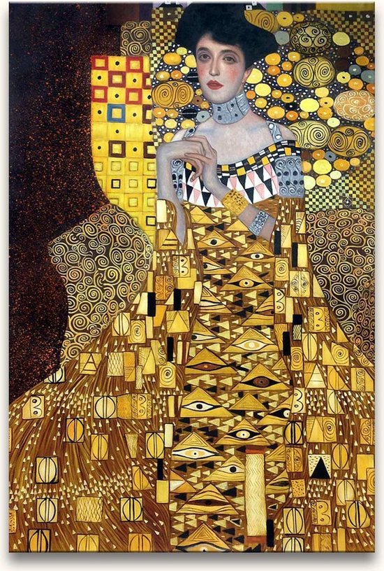 Peinture à l'huile peinte à la main - huile sur toile - Gustav Klimt 'Golden Dress'