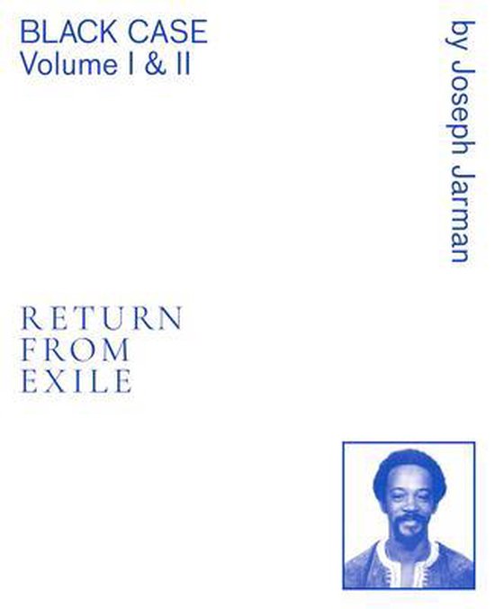 Boekhoes met de titel "BLACK CASE Volume I & II" en "RETURN FROM EXILE" met een portret van Joseph Jarman.