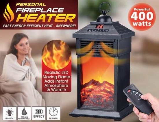 Fireplace Openhaard met verwarming Mini heater Sfeerhaard - Heater | bol.com