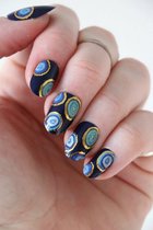 Blauwe Agaat doorsnede nageldecals - nagelproducten - nagel decals - nail art - nail stickers - nagel stickers