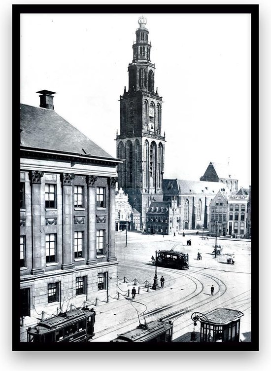 Poster - Groningen Grote Markt - A4 formaat