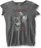 Queen Dames Tshirt -M- News Of The World Grijs