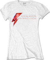 David Bowie Dames Tshirt -XL- Aladdin Sane Eye Flash Wit