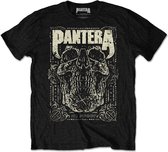Pantera Heren Tshirt -S- 101 Proof Skull Zwart