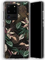 Selencia Zarya Fashion Extra Beschermende Backcover Galaxy S20 Ultra hoesje - Jungle Leaves