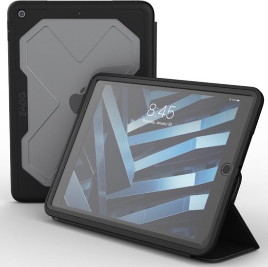 ZAGG Tablet Hoes Geschikt voor Apple iPad 9 (2021) 9e generatie / Apple iPad 7 (2019) 7e generatie / Apple iPad 8 (2020) 8e generatie - ZAGG Rugged Messenger Case - Zwart