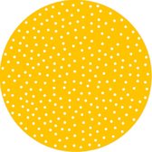 Mat, Vloermat, Vloerkleed, Tapijt, Kind - Kinderkamer Yellow Dots - Rond - Wasbaar - Antislip - 150 x 150 cm