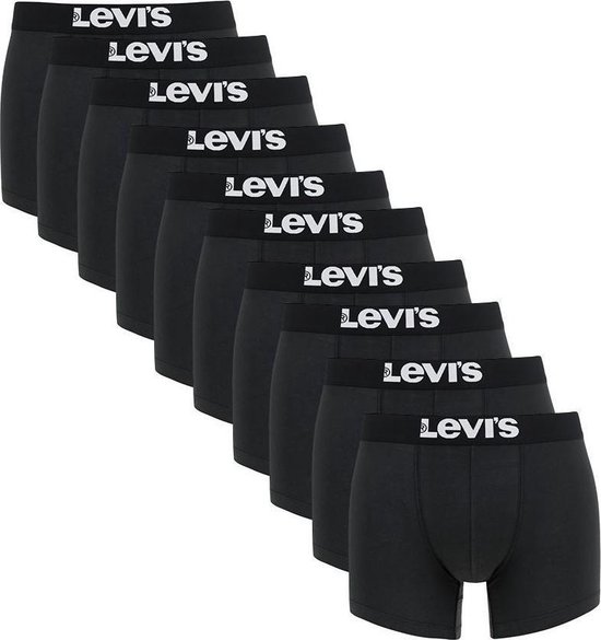 Levi's - 10-pack basic heren boxershorts zwart - maat M | bol.com