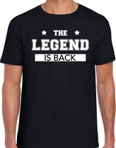 The legend is back fun t-shirt zwart voor heren XL