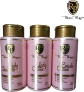 Robson Peluquero Lady Cream KIT 3X 300ML Shampoo&herstellende Cremespoeling&Brush Creme VERBLUFFEND EFFECT