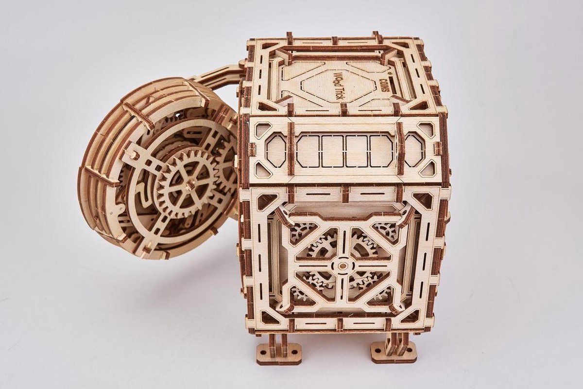 Wood Trick – Modelbouw 3D houten puzzel – Tandwiel kluis 'Geared safe' (WDTK037) – 259 stuks - Geen lijm noch verf nodig! — afbeelding 11