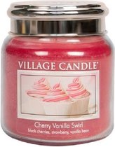 Village Candle Medium Jar Geurkaars - Cherry Vanilla Swirl