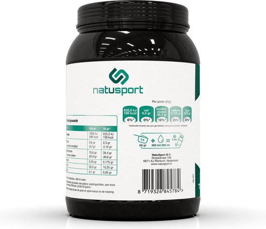Natusport Recovery Sport Shake - Hersteldrank - 5:1 Koolhydraten Eiwitten - Whey Protein met BCAA's - Banaan - 750g van Merkloos — afbeelding 4