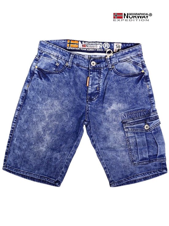 Geographical Norway Cargo short voor heren, bermuda, korte broek, voor in de zomer, blauw, M