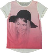 Name it Meisjes Roze Korte Mouwen T-shirt NitFelly - 122-128