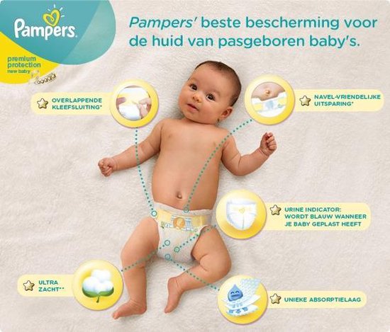 uitstulping Verlichting Irrigatie Pampers New Baby Maat 1 met urine indicator Midpak 45 stuks | bol.com
