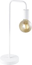 LED Bureaulamp - Trion Dolla - E27 Fitting - Rond - Mat Wit - Aluminium