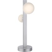 LED Tafellamp WiZ - Smart LED - Trion Dulpio - 6W - Aanpasbare Kleur - Dimbaar - Afstandsbediening - Rond - Mat Nikkel - Aluminium - BSE