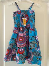 Meisjes jurk Eva blauw 134/140