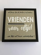 Fotolijst met tekst – Vrienden voor altijd, met jou kan ik lachen en huilen zo blij met onze vriendschap! - 13 x 13 cm