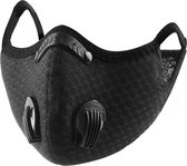 Mondkapje – Sportmasker - Niet Medisch – Wasbaar - Herbruikbaar – Mondmasker – 5 Filters – 3 laags – Universeel – Zwart – Gezichtsmasker