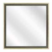 Spiegel met Tweekleurige Houten Lijst - Groen / Blank - 40x40 cm