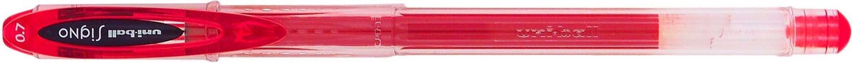 Uni-Ball Rode Gelpen - Signo UM-120 Gel Pen - Gel pen met snel drogende, licht- en water resistente inkt - 0.7mm schrijfbreedte