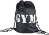 Stoere Gym bag / Schooltas - Gymtas - Gym - Rugtas - Rugzak - Sporttas - Zwart / Wit - Polyester - 35 x 45 cm - Schoolcampus - School